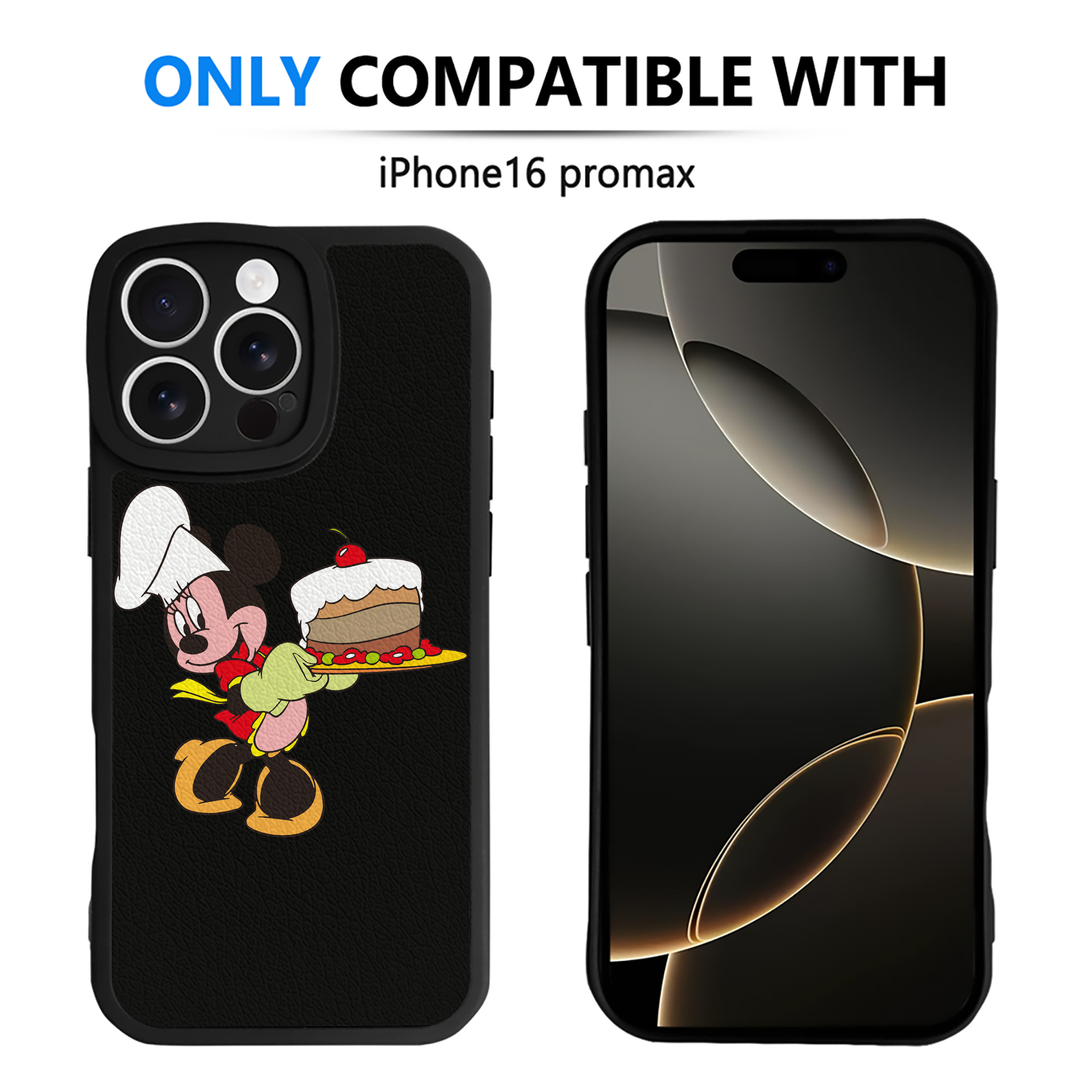 （画像用） ミッキーマウス Mickey Mouse 【iPhone 16シリーズ対応】シリコンスマホケース（レザー調） 材質：シリコン